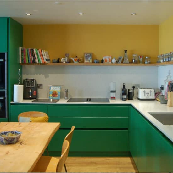 kitchen design in cheltenham by seasonal soul home bold colour