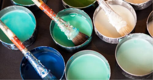 how to find the right paint colour tester pots and paintbrushes