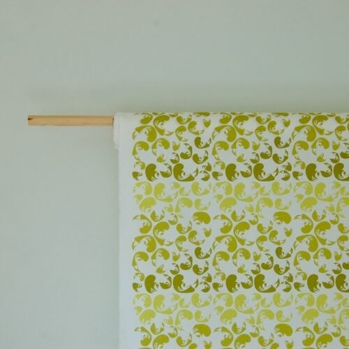 green fabric for a roman blind turning leaves print seasonal soul home interiors cotswolds by the metre